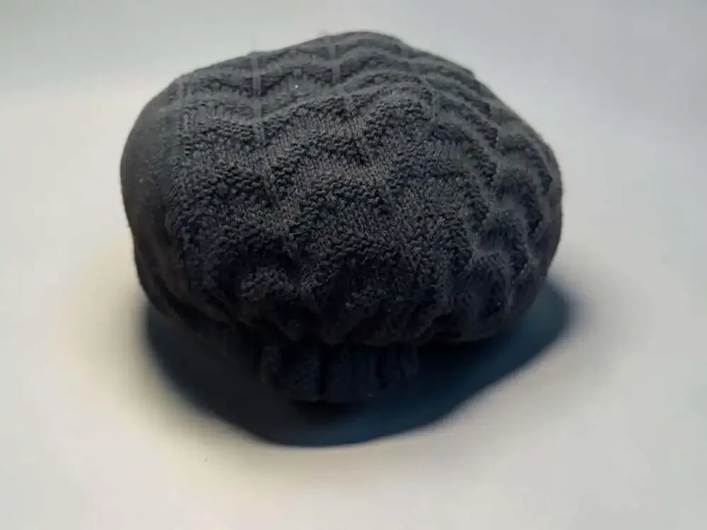 Aldo Newsboy Cap Size L Black Knit Flat Hat